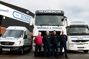 The Dixon Line team standing in front of van